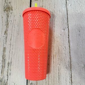 Starbucks Coral Textured Tumbler